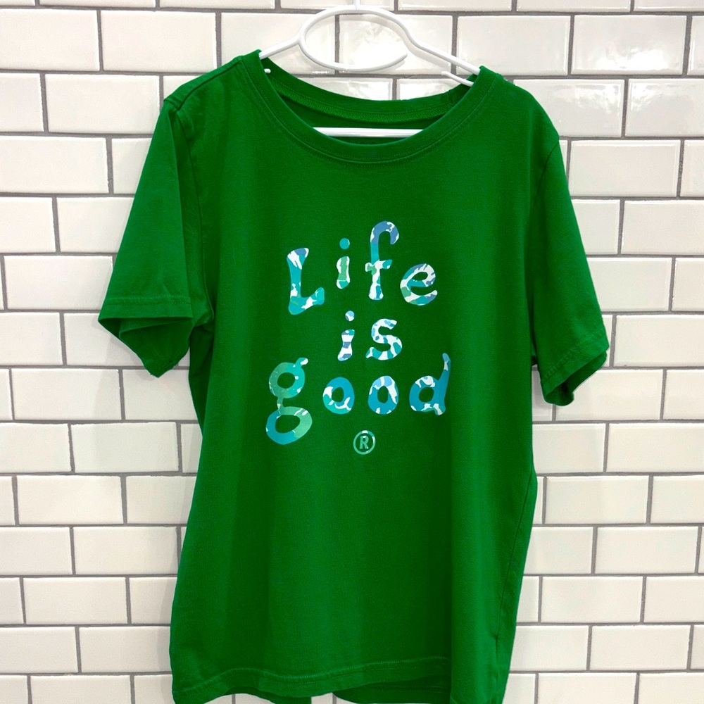 Life Is Good Kids Vibrant Green Tee
